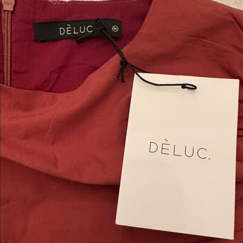 DÈLUC Adjustable Hem Sleeveless Top Rust Red  Size M New with tag - Picture 3 of 4